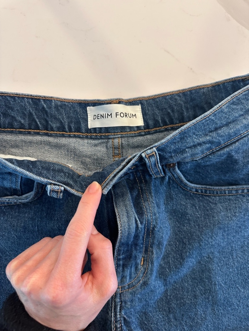 Denim Forum JODIE CURVE-FIT HI-RISE MINI from Aritzia - Picture 5 of 6